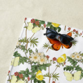 リンゴの花と蝶の伝統画像 ビーチタオル (インサイチュ)