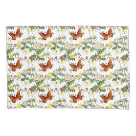 リンゴの花と蝶の伝統画像 枕カバー