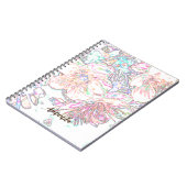 リンゴの花のノート ノートブック (左側)
