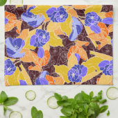 リンゴの花のパターン キッチンタオル (折り畳み)