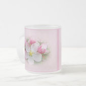 リンゴの花の時期 フロストグラスマグカップ (正面左)