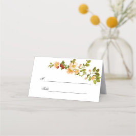 リンゴの花の水色の結婚茎 プレイスカード