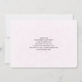 リンゴの花の白い写真 サンキューカード (裏面)