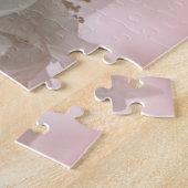 リンゴの花の白い写真 ジグソーパズル (側面)