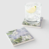 リンゴの花の石コースター ストーンコースター (横)