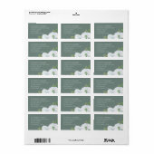 リンゴの花の緑と白結婚の花 ラベル (フルシート)