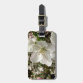リンゴの花の荷物タグ ラゲッジタグ (正面縦)