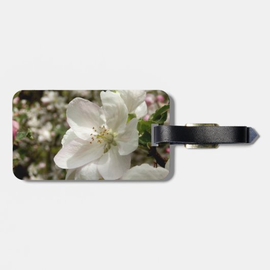 リンゴの花の荷物タグ ラゲッジタグ (裏面横)