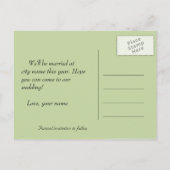 リンゴの花は日付はがきを保存する 案内ポストカード (裏面)