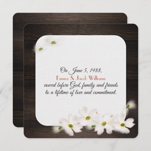 リンゴの花は暗黒木材の再生を誓う 招待状 (正面/裏面)