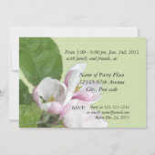 リンゴの花パーティの招待状 招待状 (裏面)