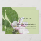 リンゴの花パーティの招待状 招待状 (正面/裏面)