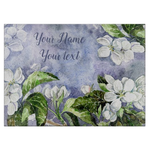 リンゴの花切りB カッティングボード (正面)