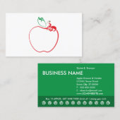 リンゴの花形パンチカード ロイヤリティカード (正面/裏面)