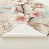 リンゴの花枝 シェルパブランケット (3/4)