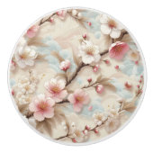 リンゴの花枝 セラミックノブ (正面)