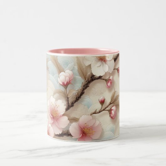 リンゴの花枝 ツートーンマグカップ (中央)