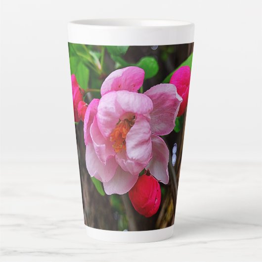 リンゴの花 カフェラテマグ (正面)