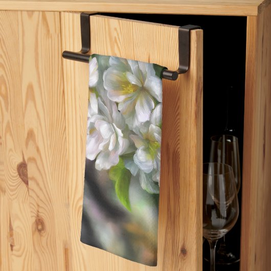 リンゴの花 キッチンタオル (三つ折り)