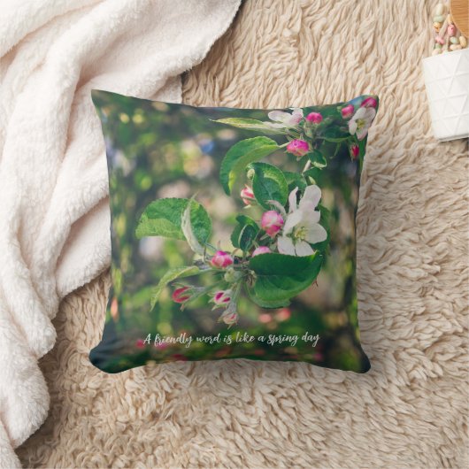 リンゴの花 クッション (ブランケット)