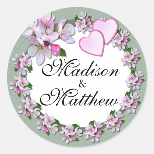 リンゴの花～シール ラウンドシール (正面)