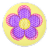 リンゴの花 セラミックノブ (正面)
