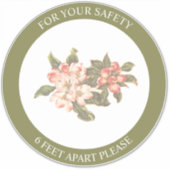 リンゴの花 |ソーシャル配布用フロアステッカー シール (正面)