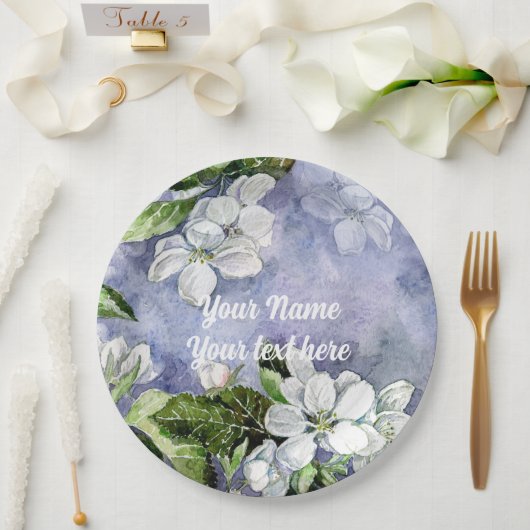 リンゴの花 ペーパープレート (ウェディング)