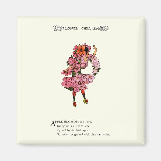 リンゴの花 マグネット (正面)