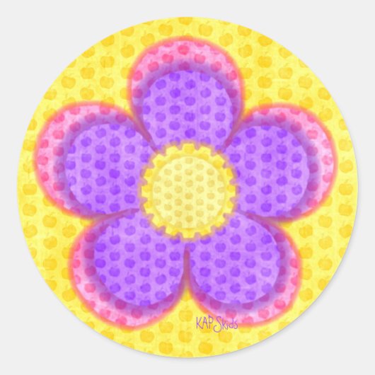 リンゴの花 ラウンドシール (正面)