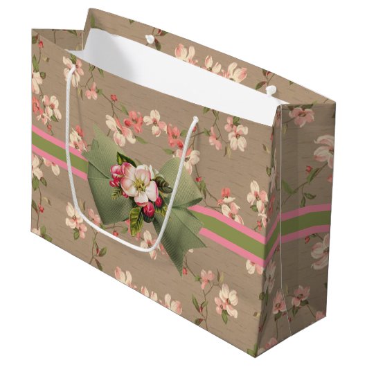 リンゴの花 ラージペーパーバッグ (正面アングル)