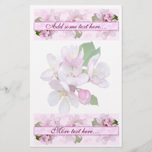 リンゴの花~定常 便箋 (正面)