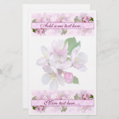 リンゴの花~定常 便箋 (正面/裏面)