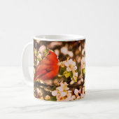 リンゴの花（鳥）ショウジョウコウカンチョウ コーヒーマグカップ (正面左)