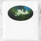 リンゴの花 – 2つの花 楕円形シール (バッグ)