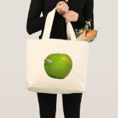 リンゴの虫 ラージトートバッグ (正面(商品))