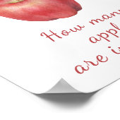 リンゴの赤ちゃんシャワー – 瓶の中にリンゴの数を推測 ポスター (角)