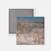 リンゴの開花の果樹園，コロンブス マグネット (正面/裏面)