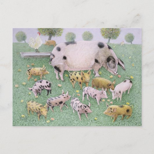 リンゴの饗宴 ポストカード (正面)