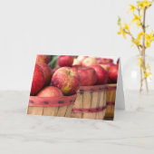 リンゴの bushel バスケット カード (黄色い花)