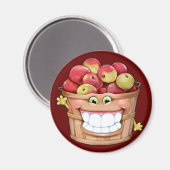 リンゴはどうだ?!幸せなリンゴ！ マグネット (正面/裏面)