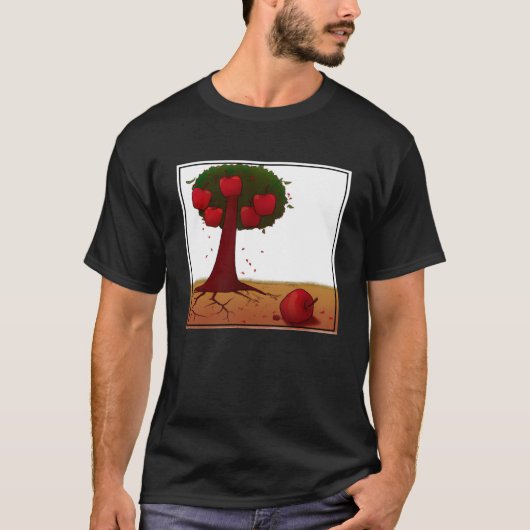 リンゴは木から秋ほどではない Tシャツ (正面)