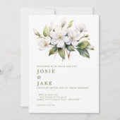 リンゴは白い花を咲かせ結婚る 招待状 (正面)