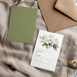 リンゴは白い花を咲かせ結婚る 招待状