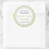 リンゴは緑色の丸いジャムジャー食品ラベルを保存 ラウンドシール (バッグ)