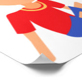 リンゴよくはしゃぐの木の下に座っている子ども ポスター (角)