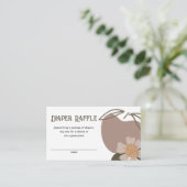 リンゴをテーマにした赤ちゃんシャワーおむつラッフル エンクロージャーカード (スタンド正面)