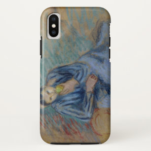 リンゴを握り締める土着の農夫の女性 iPhone X ケース