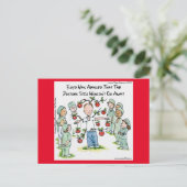 リンゴを毎日 笑える リック・ロンドン 漫画 快気祝い ポストカード (スタンド正面)