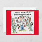 リンゴを毎日 笑える リック・ロンドン 漫画 快気祝い ポストカード (正面/裏面)